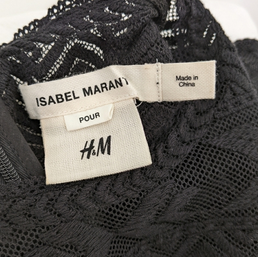 ISABEL MARANT Pour H&M Black Lace Sheer Patterned Top - New and Gorgeous! - Picture 11 of 16
